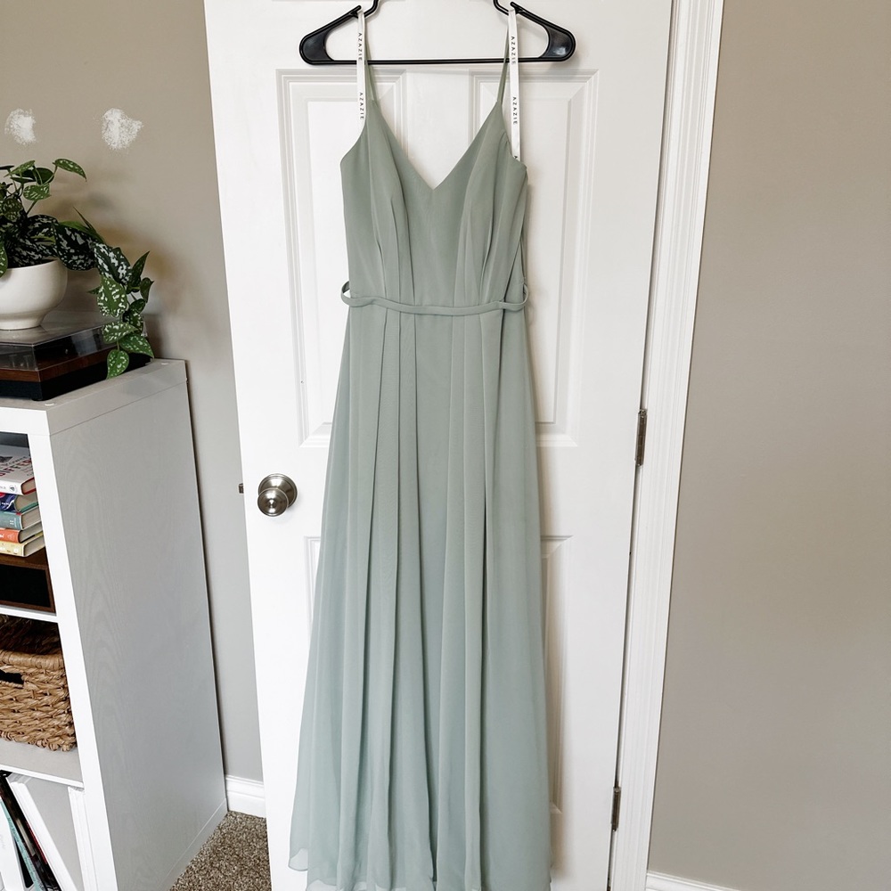 Azazie Everest Agave Bridesmaid Dress